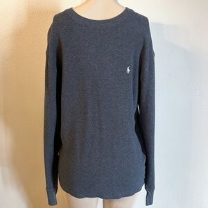 Polo by Ralph Lauren Men’s Thermal Waffle Knit Long Sleeve Grey Sz XL